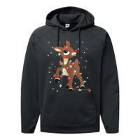 Rudolph The Red Nose Reindeer For And Christmas Fan Performance Fleece Hoodie