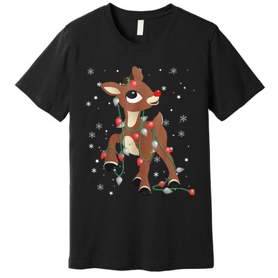 Rudolph The Red Nose Reindeer For And Christmas Fan Premium T-Shirt