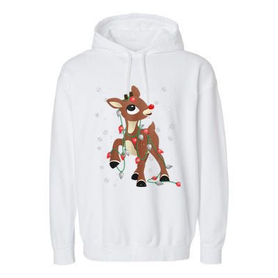 Rudolph The Red Nose Reindeer For And Christmas Fan Garment-Dyed Fleece Hoodie