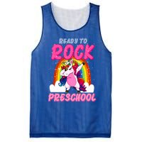 Ready To Rock Preschool Dabbing Unicorn Back To School Gift Mesh Reversible Basketball Jersey Tank