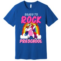 Ready To Rock Preschool Dabbing Unicorn Back To School Gift Premium T-Shirt