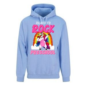 Ready To Rock Preschool Dabbing Unicorn Back To School Gift Unisex Surf Hoodie