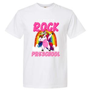 Ready To Rock Preschool Dabbing Unicorn Back To School Gift Garment-Dyed Heavyweight T-Shirt