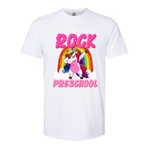 Ready To Rock Preschool Dabbing Unicorn Back To School Gift Softstyle CVC T-Shirt