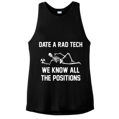 Radiology Technician Rad Tech X Ray Funny Date A Rad Tech Ladies PosiCharge Tri-Blend Wicking Tank