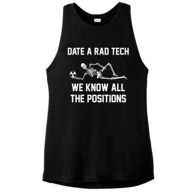 Radiology Technician Rad Tech X Ray Funny Date A Rad Tech Ladies PosiCharge Tri-Blend Wicking Tank