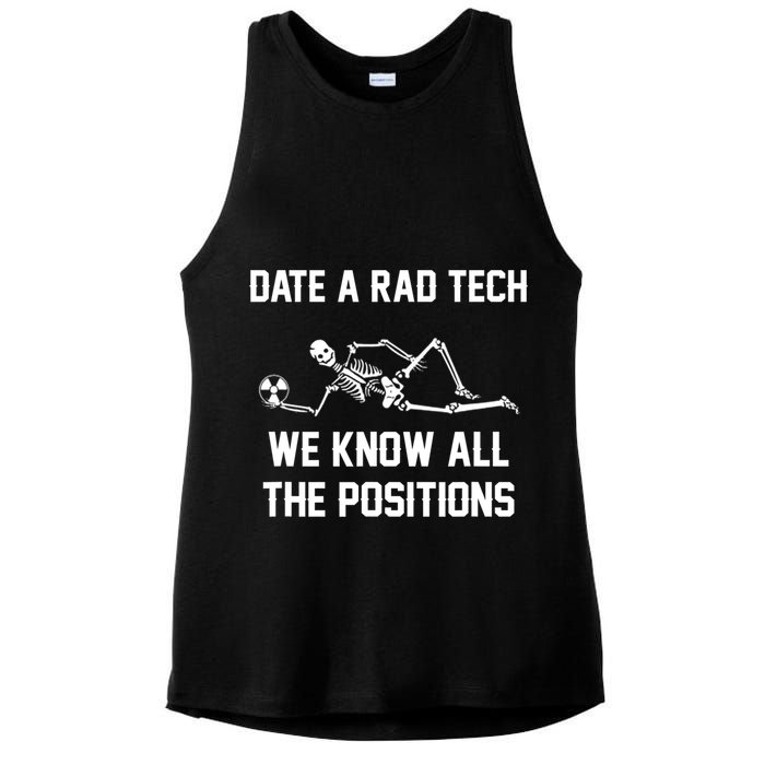 Radiology Technician Rad Tech X Ray Funny Date A Rad Tech Ladies PosiCharge Tri-Blend Wicking Tank