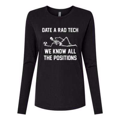 Radiology Technician Rad Tech X Ray Funny Date A Rad Tech Womens Cotton Relaxed Long Sleeve T-Shirt