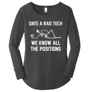 Radiology Technician Rad Tech X Ray Funny Date A Rad Tech Women's Perfect Tri Tunic Long Sleeve Shirt