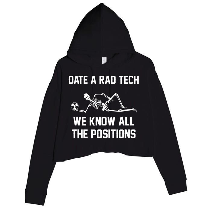 Radiology Technician Rad Tech X Ray Funny Date A Rad Tech Crop Fleece Hoodie
