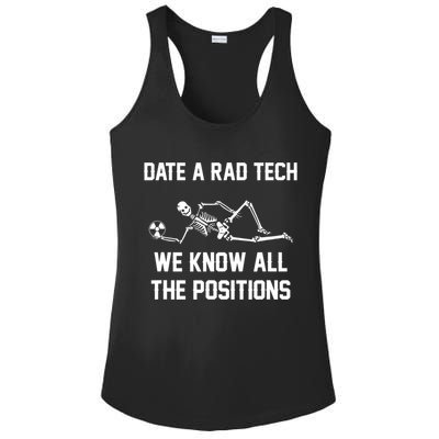Radiology Technician Rad Tech X Ray Funny Date A Rad Tech Ladies PosiCharge Competitor Racerback Tank