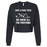 Radiology Technician Rad Tech X Ray Funny Date A Rad Tech Cropped Pullover Crew