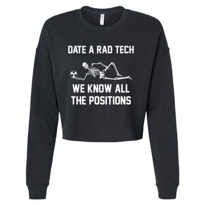 Radiology Technician Rad Tech X Ray Funny Date A Rad Tech Cropped Pullover Crew