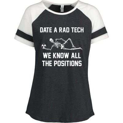 Radiology Technician Rad Tech X Ray Funny Date A Rad Tech Enza Ladies Jersey Colorblock Tee