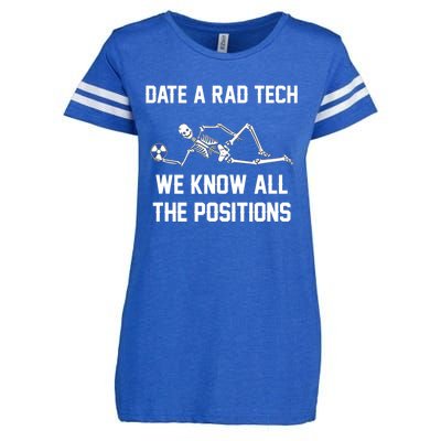 Radiology Technician Rad Tech X Ray Funny Date A Rad Tech Enza Ladies Jersey Football T-Shirt