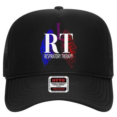 Respiratory Therapy Rrt Respiratory Care High Crown Mesh Back Trucker Hat