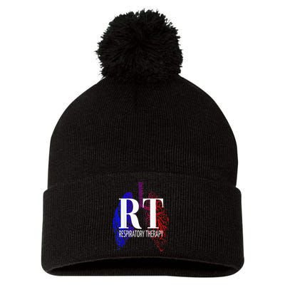 Respiratory Therapy Rrt Respiratory Care Pom Pom 12in Knit Beanie