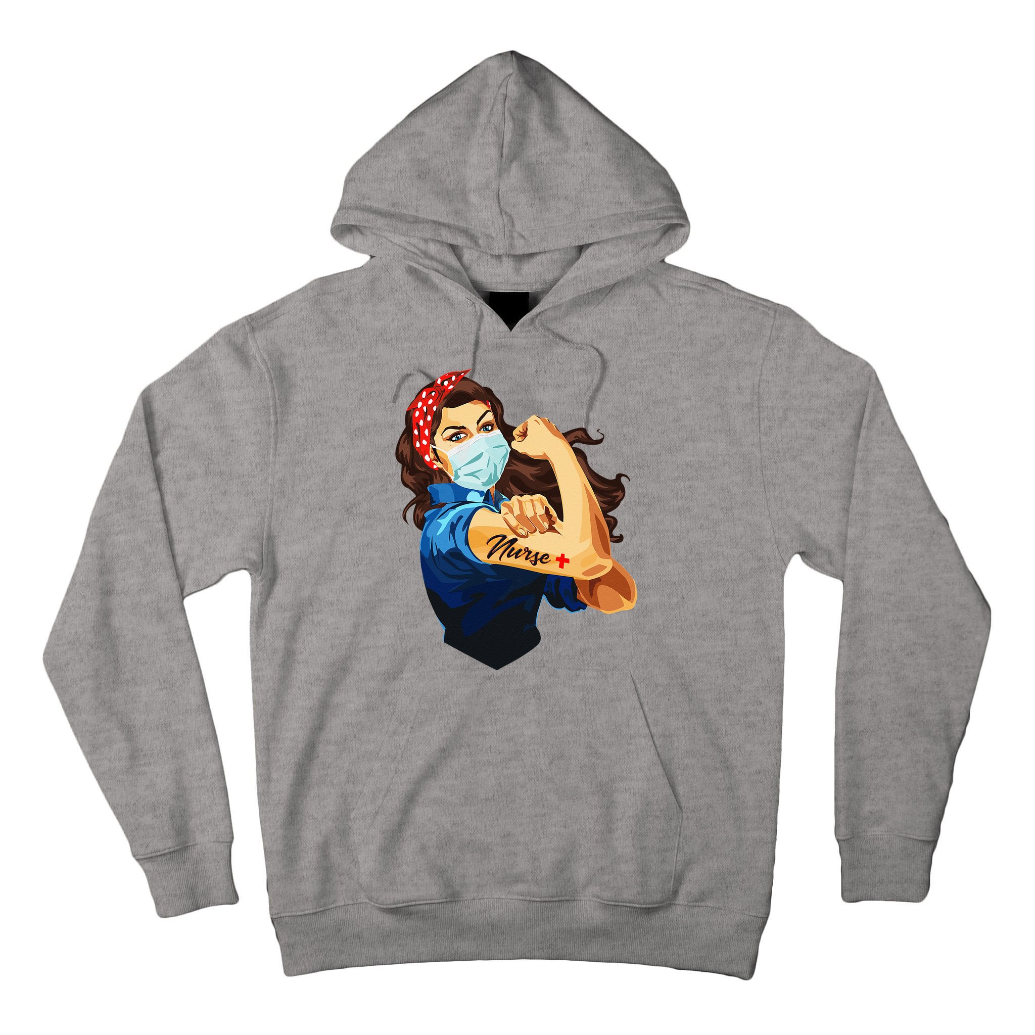 Rosie The Riveter Woman Nurse Tall Hoodie