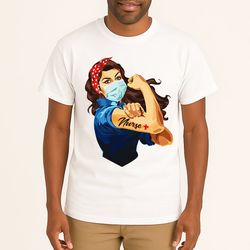 Rosie The Riveter Woman Nurse Tall T-Shirt
