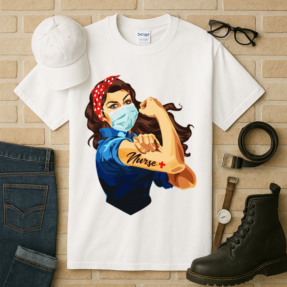 Rosie The Riveter Woman Nurse Tall T-Shirt