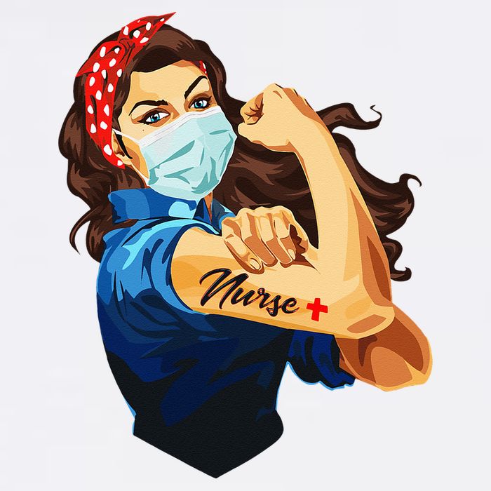 Rosie The Riveter Woman Nurse Bucket Hat