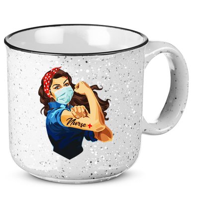 Rosie The Riveter Woman Nurse 15oz Campfire Ceramic Mug
