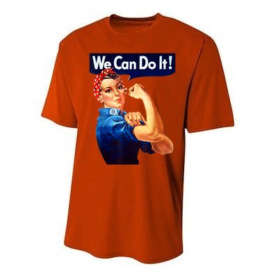 Rosie The Riveter Poster We Can Do It Feminist Retro Performance Sprint T-Shirt