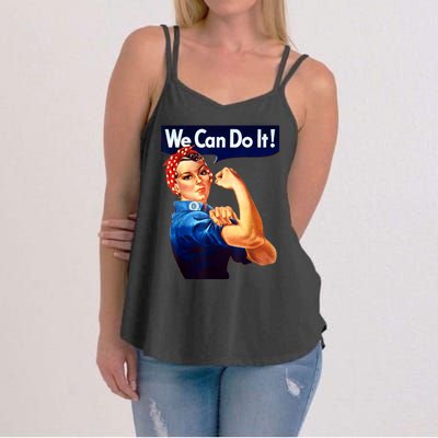 Rosie The Riveter Poster We Can Do It Feminist Retro Women's Strappy Tank