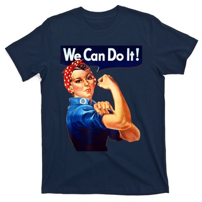 Rosie The Riveter Poster We Can Do It Feminist Retro T-Shirt