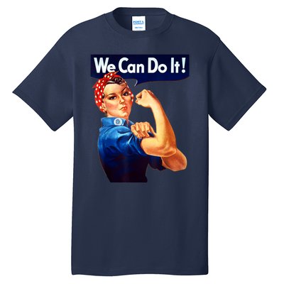 Rosie The Riveter Poster We Can Do It Feminist Retro Tall T-Shirt