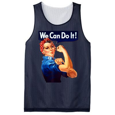 Rosie The Riveter Poster We Can Do It Feminist Retro Mesh Reversible Basketball Jersey Tank