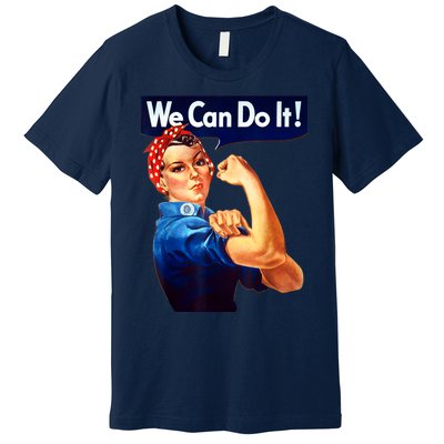 Rosie The Riveter Poster We Can Do It Feminist Retro Premium T-Shirt