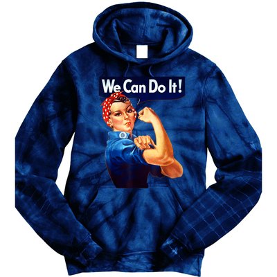 Rosie The Riveter Poster We Can Do It Feminist Retro Tie Dye Hoodie