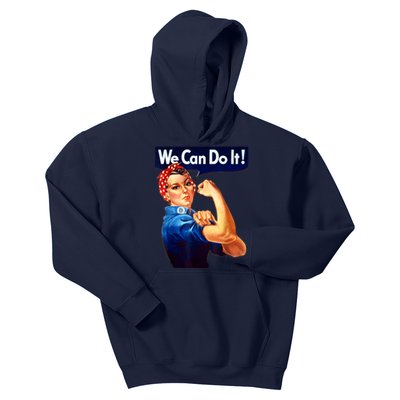 Rosie The Riveter Poster We Can Do It Feminist Retro Kids Hoodie