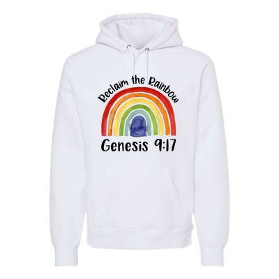 Reclaim The Rainbow Jesus Lover Christian Proverb Premium Hoodie