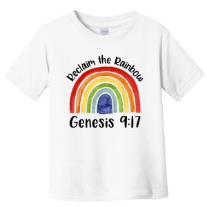 Reclaim The Rainbow Jesus Lover Christian Proverb Toddler T-Shirt