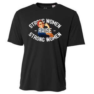 Rosie The Riveter Strong Women Raise Strong Women Cooling Performance Crew T-Shirt