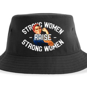 Rosie The Riveter Strong Women Raise Strong Women Sustainable Bucket Hat