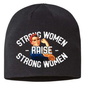 Rosie The Riveter Strong Women Raise Strong Women Sustainable Beanie