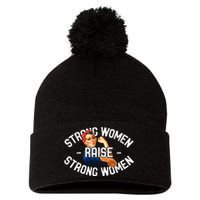 Rosie The Riveter Strong Women Raise Strong Women Pom Pom 12in Knit Beanie