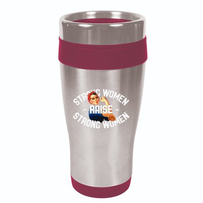 Rosie The Riveter Strong Women Raise Strong Women 16oz Travel Tumbler