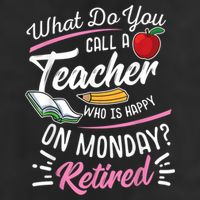 Retirement Teacher Retired Teacher Happy On Monday Adult Drive Performance Visor