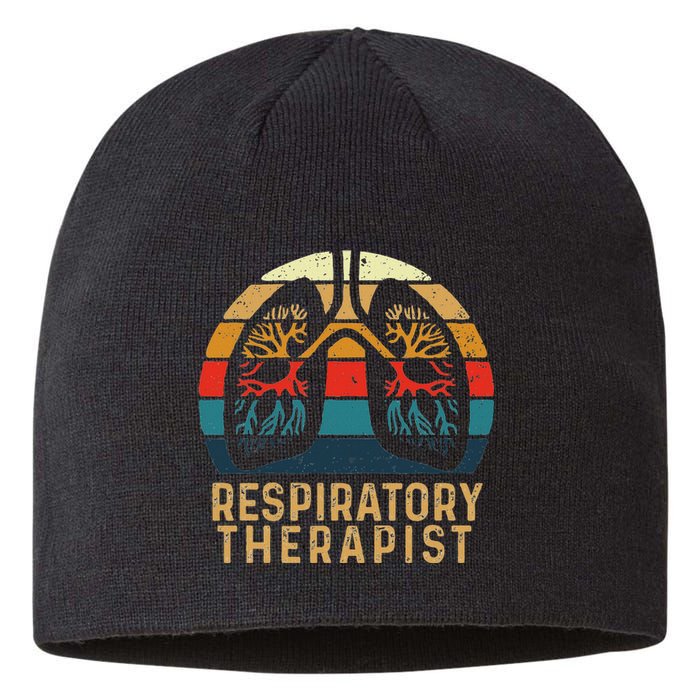 Respiratory Therapist Retro Vintage Lungs Pulmonology Rt Sustainable Beanie