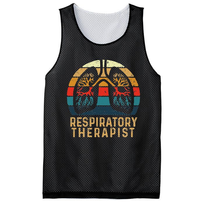 Respiratory Therapist Retro Vintage Lungs Pulmonology Rt Mesh Reversible Basketball Jersey Tank