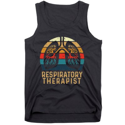 Respiratory Therapist Retro Vintage Lungs Pulmonology Rt Tank Top