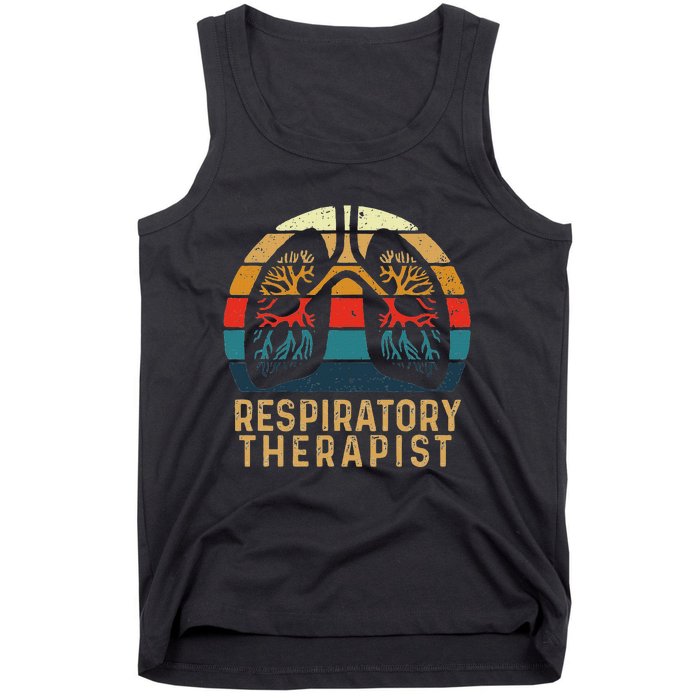 Respiratory Therapist Retro Vintage Lungs Pulmonology Rt Tank Top