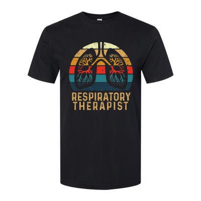 Respiratory Therapist Retro Vintage Lungs Pulmonology Rt Softstyle CVC T-Shirt