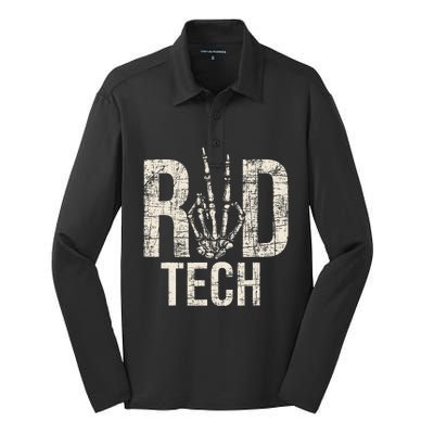 Rad Tech Radiographer Radiology Student Xray Technician Silk Touch Performance Long Sleeve Polo