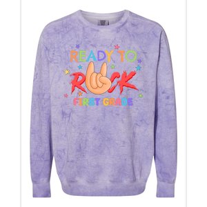 Ready To Rock First Grade Colorblast Crewneck Sweatshirt