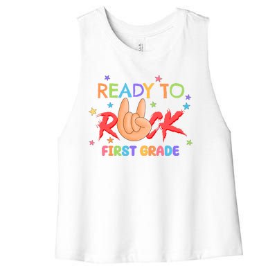 Ready To Rock First Grade Women's Racerback Cropped Tank